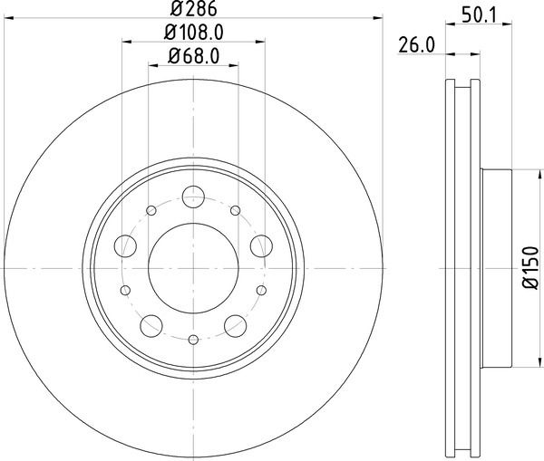 2006, 2005, 2004, 2003, 2002, 2001, 2000 Volvo S80 Disc Brake Rotor