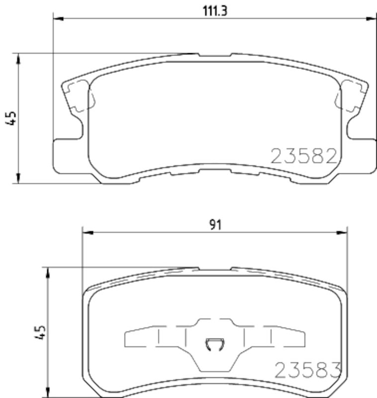 2017, 2016, 2015, 2014, 2013, 2012, 2011, 2010, 2009, 2008, 2007 Jeep Compass Disc Brake Pad Set