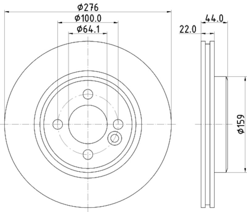 2008, 2007, 2006, 2005, 2004, 2003, 2002 Mini Cooper Disc Brake Rotor