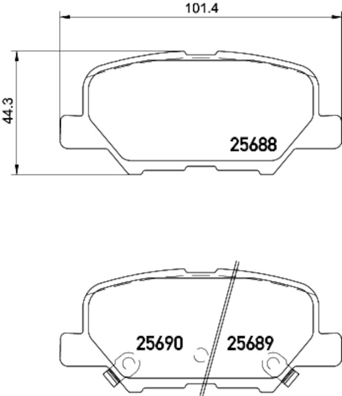 2015, 2014 Mazda 6 Disc Brake Pad Set