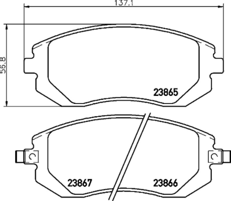 2010, 2009, 2008, 2007, 2006, 2005, 2004, 2003 Subaru Forester Disc Brake Pad Set