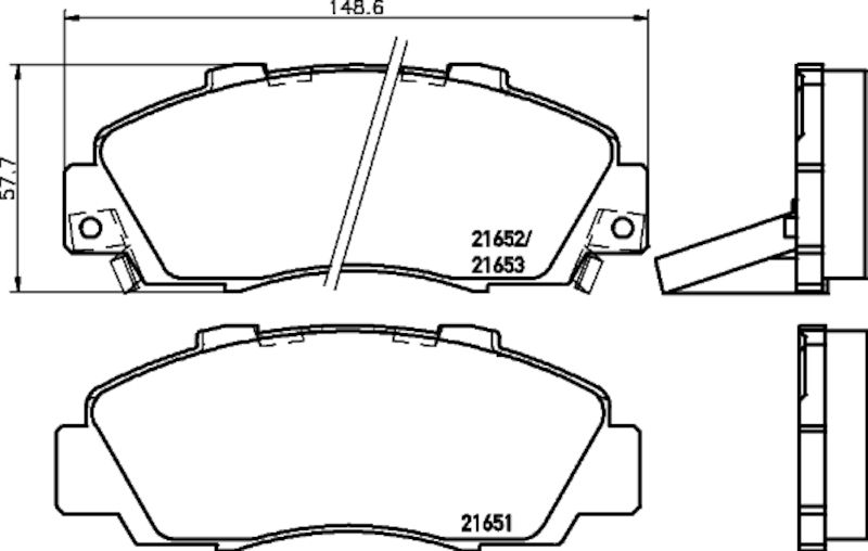 2001, 2000, 1999, 1998 Acura Integra Disc Brake Pad Set