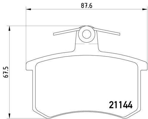 1988, 1987, 1986, 1985 Audi 5000 164 Disc Brake Pad Set