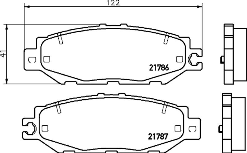 2000, 1999, 1998, 1997, 1996, 1995, 1994, 1993 Lexus LS400 Disc Brake Pad Set
