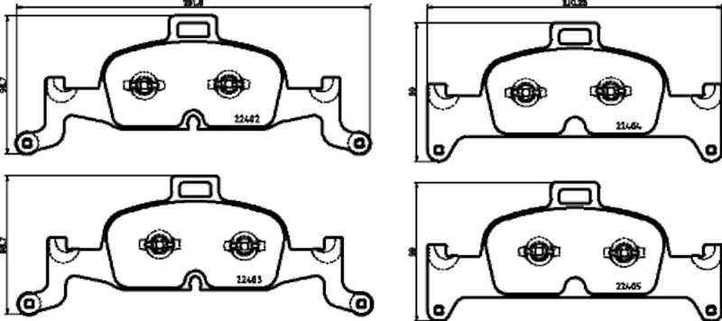 2018, 2017 Audi A4 Disc Brake Pad Set