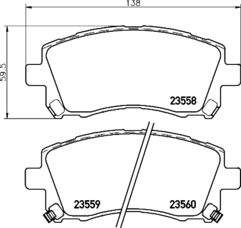 2002, 2001, 2000 Subaru Outback Disc Brake Pad Set