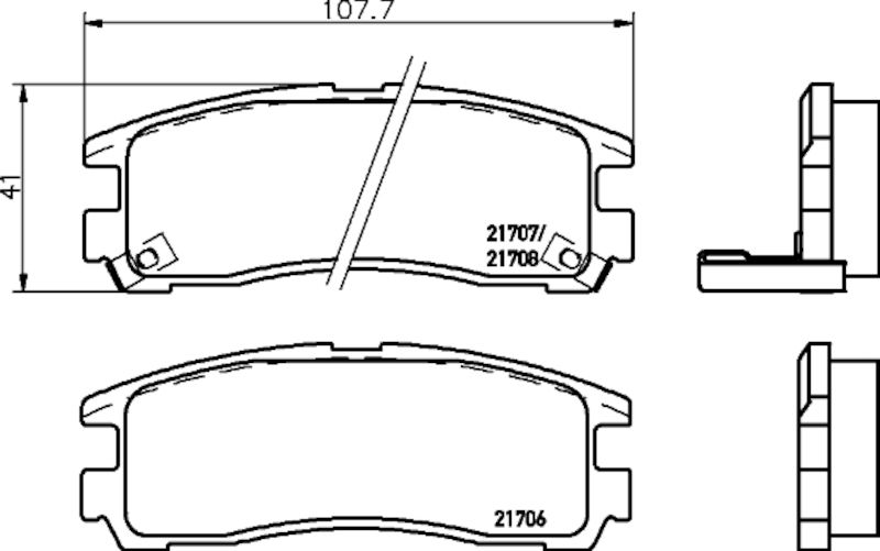 1995, 1994, 1993, 1992 Eagle Summit Disc Brake Pad Set
