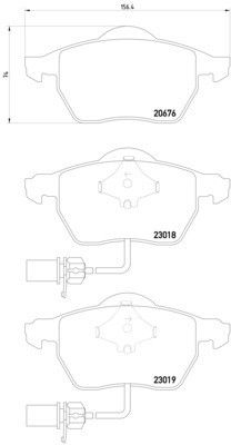 2002, 2001, 2000 Audi A4 Quattro Disc Brake Pad Set