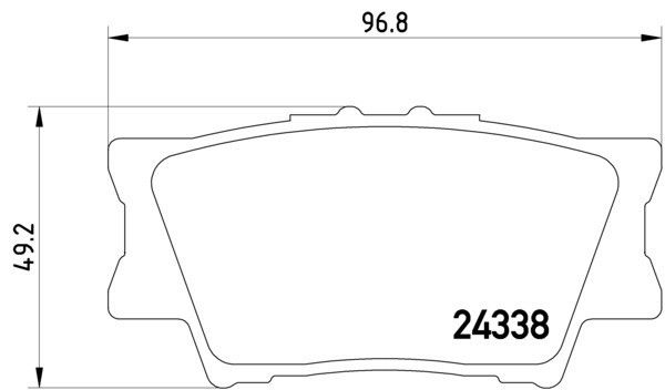 2018, 2017, 2016, 2015, 2014, 2013 Lexus ES300h Disc Brake Pad Set