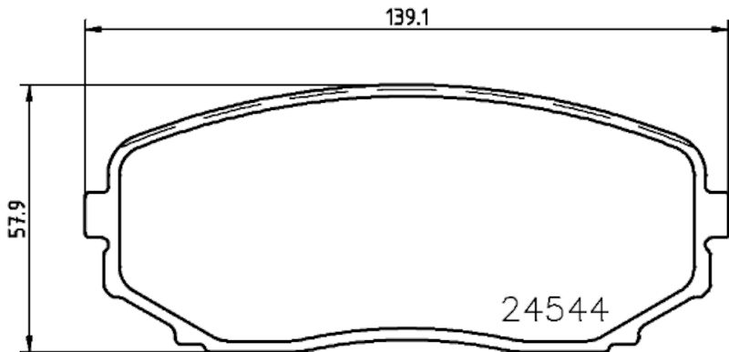 2014, 2013, 2012, 2011, 2010, 2009, 2008, 2007 Ford Edge Disc Brake Pad Set