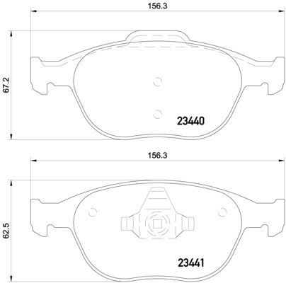 2020, 2019, 2018, 2017, 2016, 2015, 2014, 2013, 2012, 2011, 2010 Ford Transit Connect Connect Disc Brake Pad Set