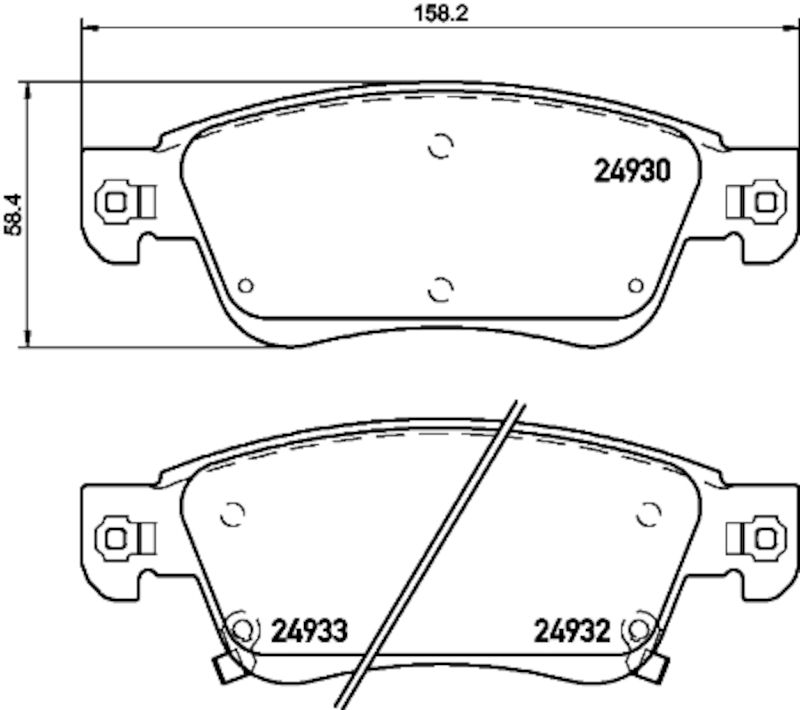 2013, 2012, 2011, 2010, 2009, 2008 INFINITI G37 Disc Brake Pad Set
