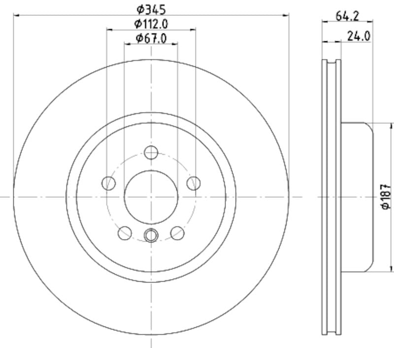 2019-2022 BMW 540i Disc Brake Rotor Pagid