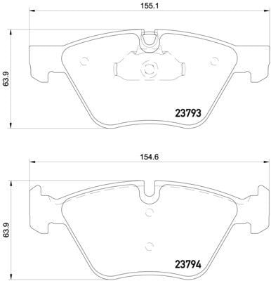 2011-2016 BMW 525i Disc Brake Pad Set Pagid