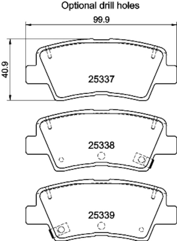 2016, 2015, 2014 Kia Optima Disc Brake Pad Set