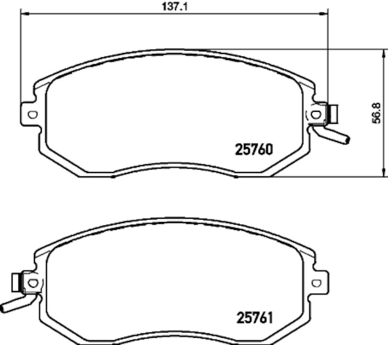 2014, 2013 Subaru Outback Disc Brake Pad Set