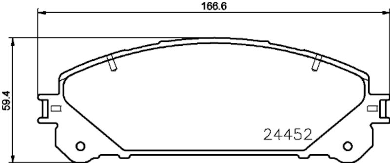 2022, 2021, 2020, 2019, 2018, 2017, 2016, 2015, 2014, 2013, 2012, 2011, 2010 Lexus RX350 Disc Brake Pad Set