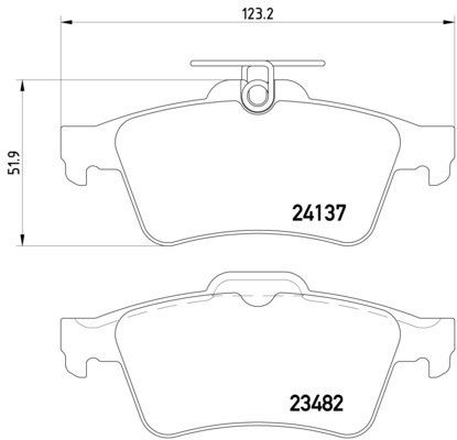 2013, 2012, 2011, 2010, 2009, 2008, 2007, 2006, 2005, 2004 Mazda 3 Disc Brake Pad Set