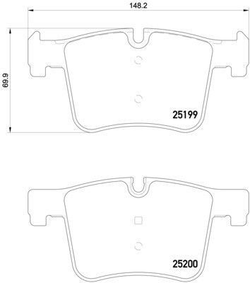 2017, 2016, 2015, 2014, 2013, 2012, 2011 BMW X3 Disc Brake Pad Set