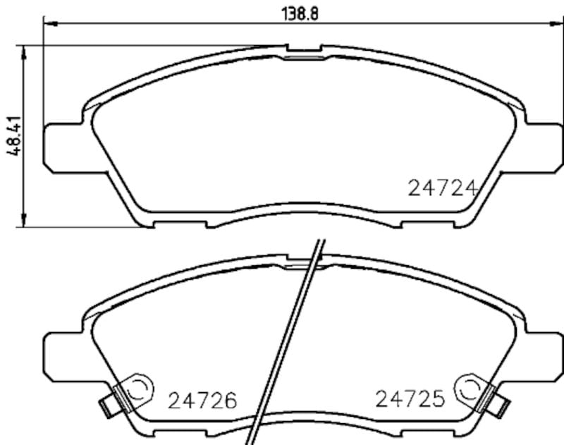 2019, 2018, 2017, 2016, 2015, 2014 Nissan Versa Note Disc Brake Pad Set