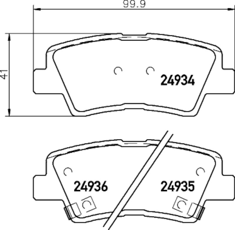 2011, 2010 Hyundai Azera Disc Brake Pad Set