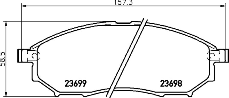 2012, 2011, 2010, 2009, 2008 INFINITI EX35 Disc Brake Pad Set