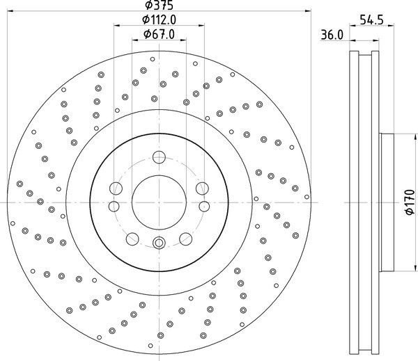 2016, 2015, 2014, 2013 Mercedes-Benz GL550 2013-2016 Mercedes-Benz GL450 Disc Brake Rotor
