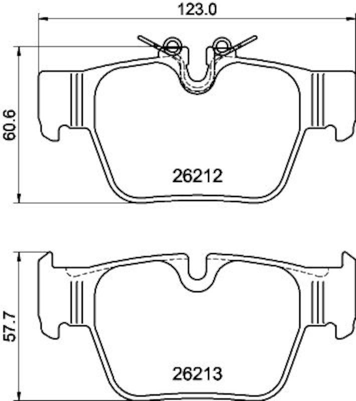 2024, 2023, 2022, 2021, 2020 Mini Cooper Clubman xDrive Gran Coupe Disc Brake Pad Set
