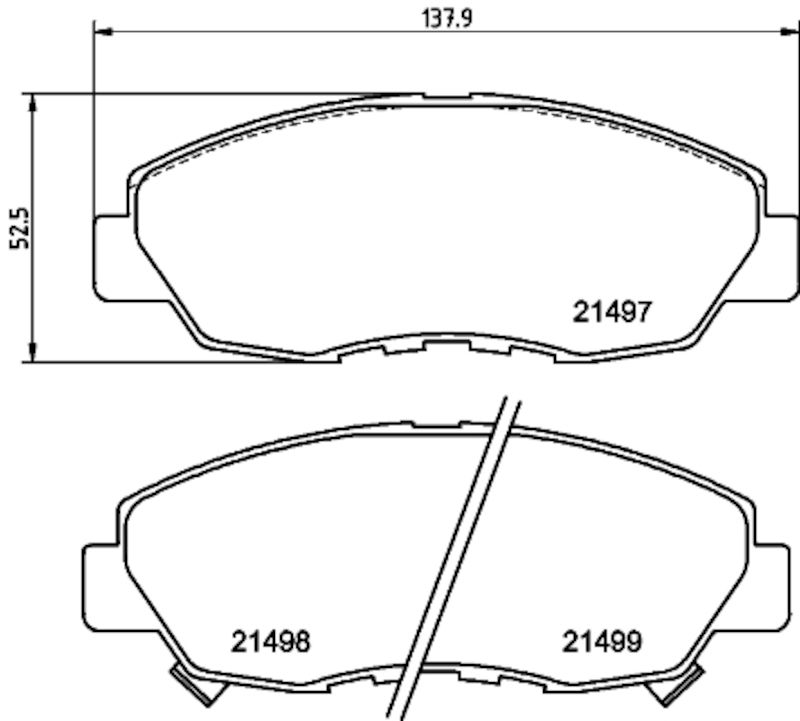 1999, 1998, 1997 Acura CL Disc Brake Pad Set