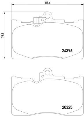 2020, 2019, 2018, 2017, 2016 Lexus IS300 Disc Brake Pad Set