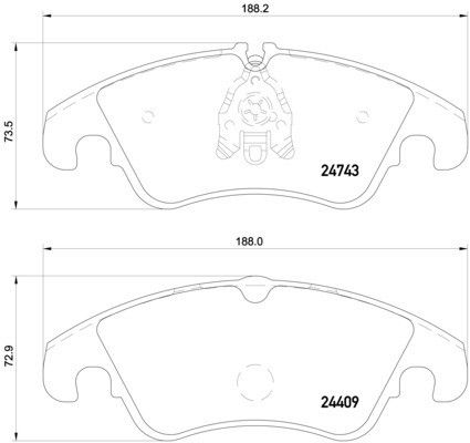 2017, 2016, 2015, 2014, 2013, 2012, 2011, 2010, 2009, 2008 Audi S5 Disc Brake Pad Set