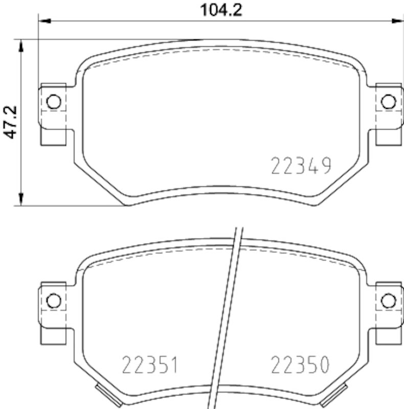 2021, 2020, 2019, 2018, 2017, 2016 Mazda 6 Disc Brake Pad Set