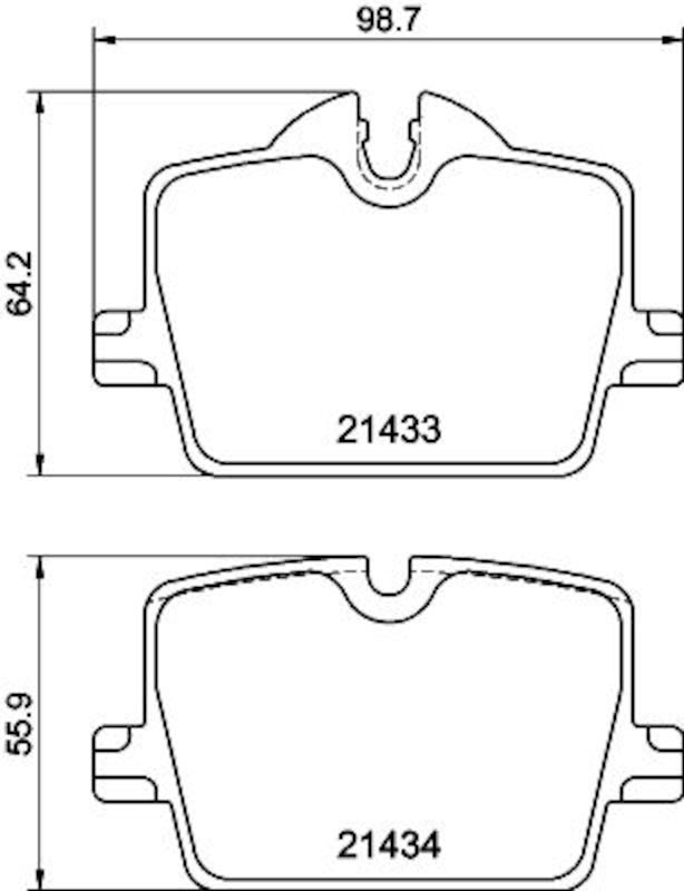 2019-2024 BMW 330e Disc Brake Pad Set Pagid