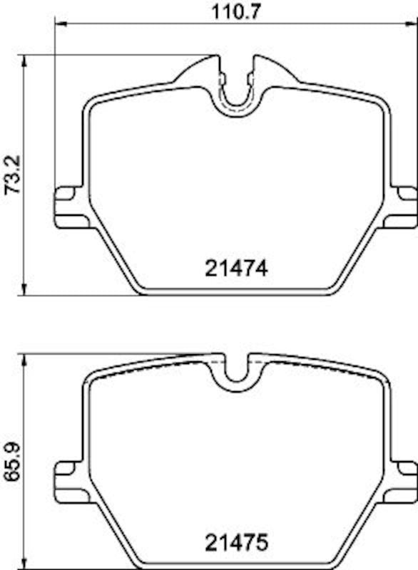 2019-2024 BMW 330e Disc Brake Pad Set Pagid