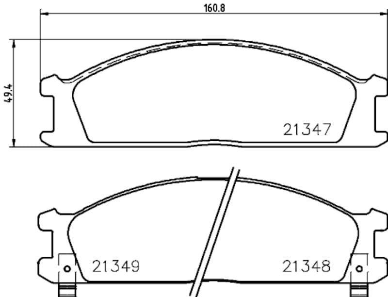 1997, 1996, 1995, 1994, 1993, 1992 Subaru SVX Disc Brake Pad Set