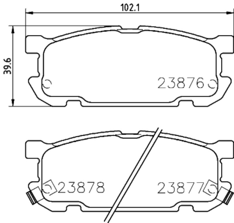 2005, 2004, 2003, 2002, 2001 Mazda Miata Disc Brake Pad Set