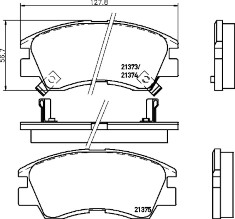 1989, 1988 Dodge Raider Disc Brake Pad Set