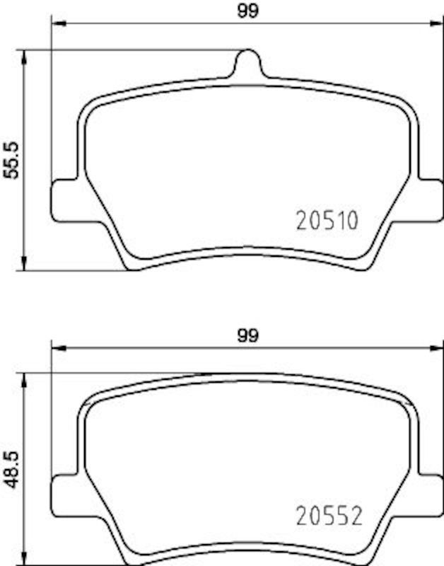 2024, 2023, 2022, 2021, 2020, 2019 Volvo XC40 Disc Brake Pad Set