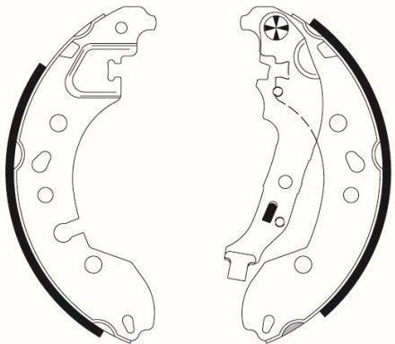 2018, 2017, 2016 Smart Fortwo fortwo Drum Brake Shoe