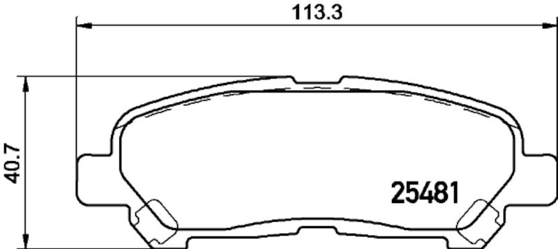2013, 2012, 2011, 2010, 2009, 2008 Toyota Highlander Disc Brake Pad Set
