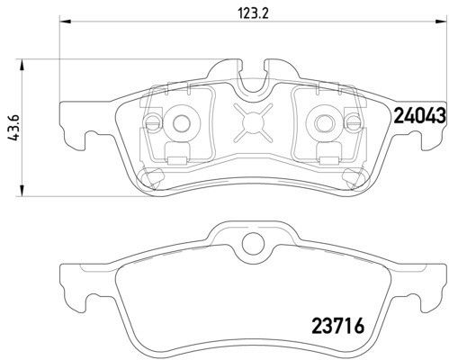 2008, 2007, 2006, 2005, 2004, 2003, 2002 Mini Cooper Disc Brake Pad Set