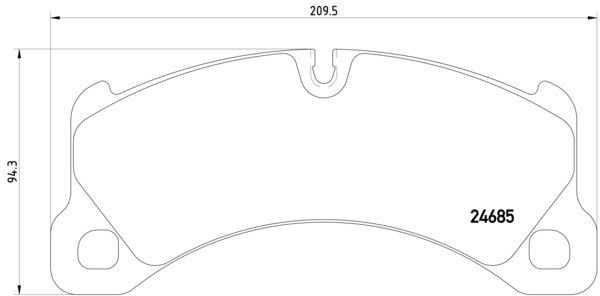 2013, 2012, 2011 Porsche Cayenne Disc Brake Pad Set
