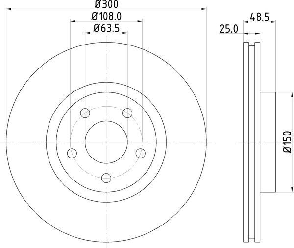 2011, 2010, 2009, 2008, 2007, 2006, 2005, 2004 Volvo S40 Disc Brake Rotor