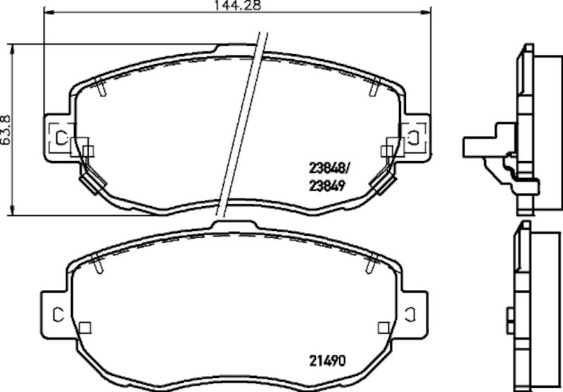 2000, 1999, 1998 Lexus GS400 Disc Brake Pad Set