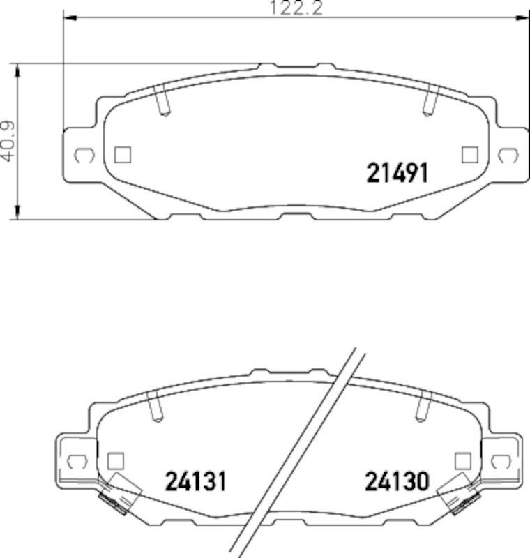 2000, 1999, 1998, 1997, 1996, 1995, 1994, 1993, 1992 Lexus SC400 Disc Brake Pad Set