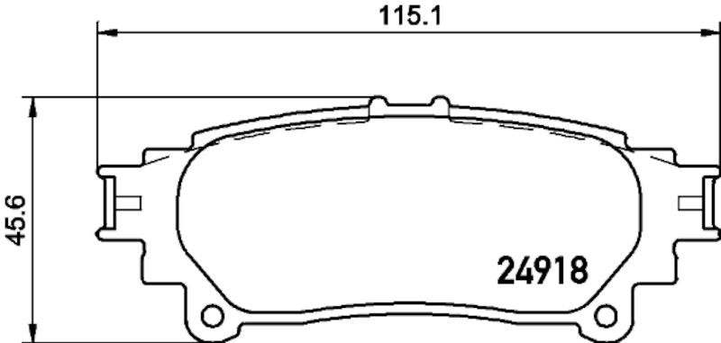 2020, 2019, 2018, 2017, 2016 Lexus IS300 Disc Brake Pad Set
