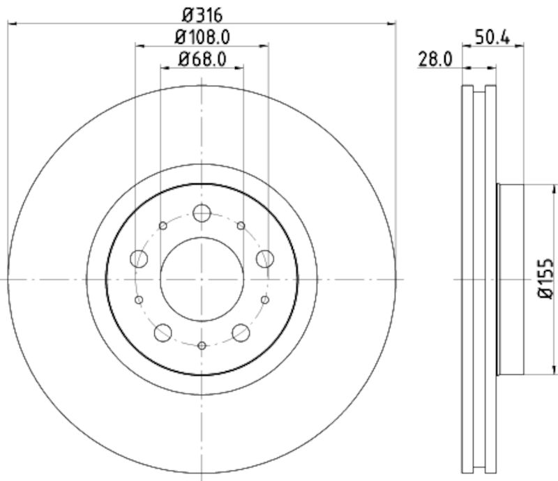 2014, 2013, 2012, 2011, 2010, 2009, 2008, 2007, 2006, 2005, 2004, 2003 Volvo XC90 Disc Brake Rotor