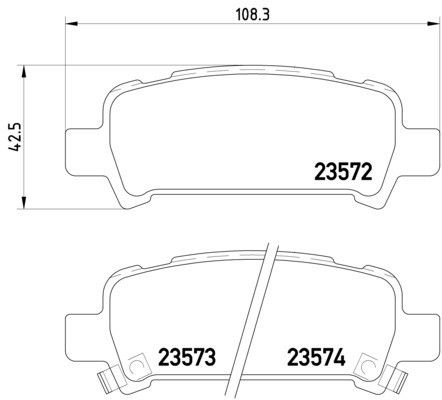 2004, 2003, 2002, 2001, 2000 Subaru Outback Disc Brake Pad Set