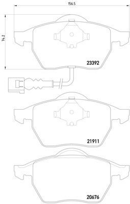 2006, 2005, 2004, 2003, 2002, 2001, 2000 Audi TT Disc Brake Pad Set