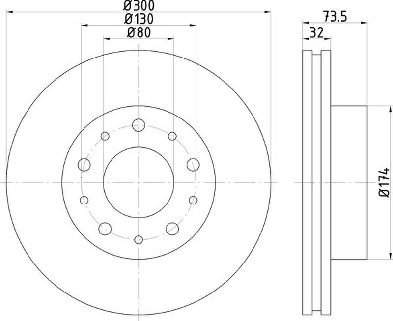 2019, 2018, 2017, 2016, 2015, 2014 Ram ProMaster 2500 1500 Disc Brake Rotor